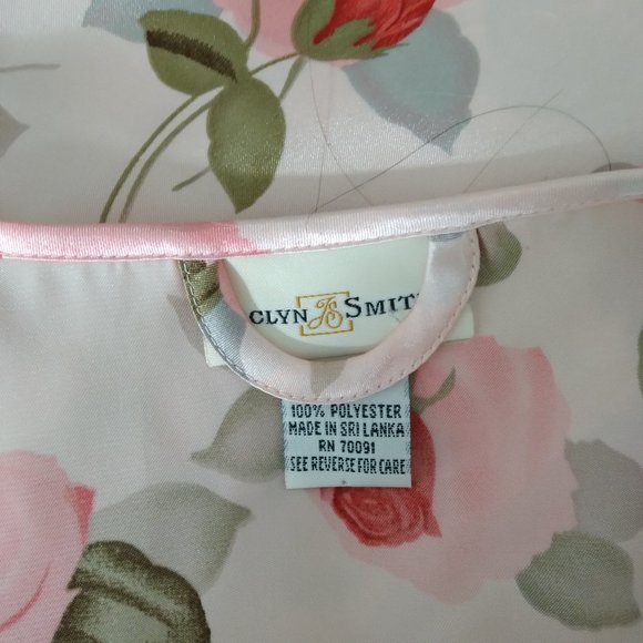 Jaclyn Smith Peach and Roses Robe - Picture 5 of 6